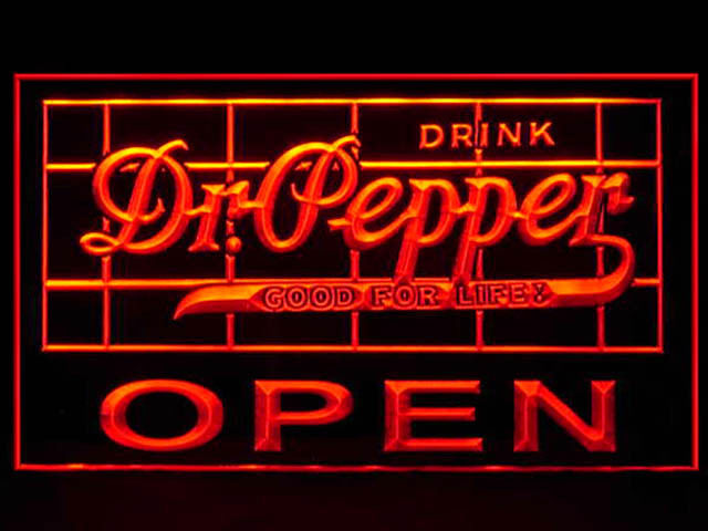 Dr Pepper OPEN Neon Light Sign